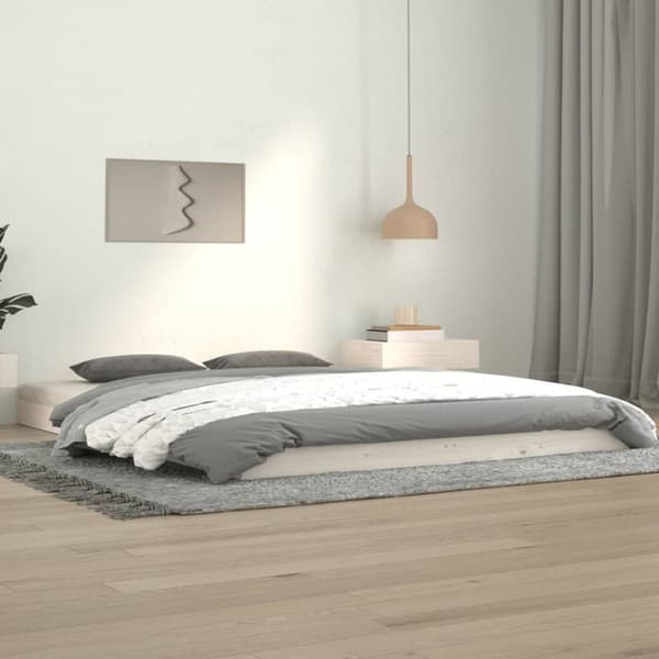 Senge & sengeramme - Living sengeramme 140x190 cm massivt fyrretræ hvid