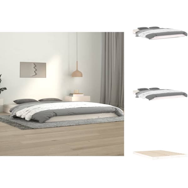 Senge & sengeramme - Living sengeramme 140x190 cm massivt fyrretræ hvid
