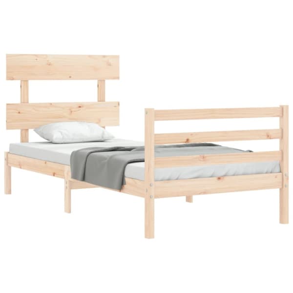 Senge & sengeramme - Living sengeramme med sengegavl 90x200 cm massivt træ