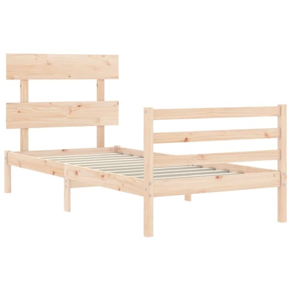 Senge & sengeramme - Living sengeramme med sengegavl 90x200 cm massivt træ