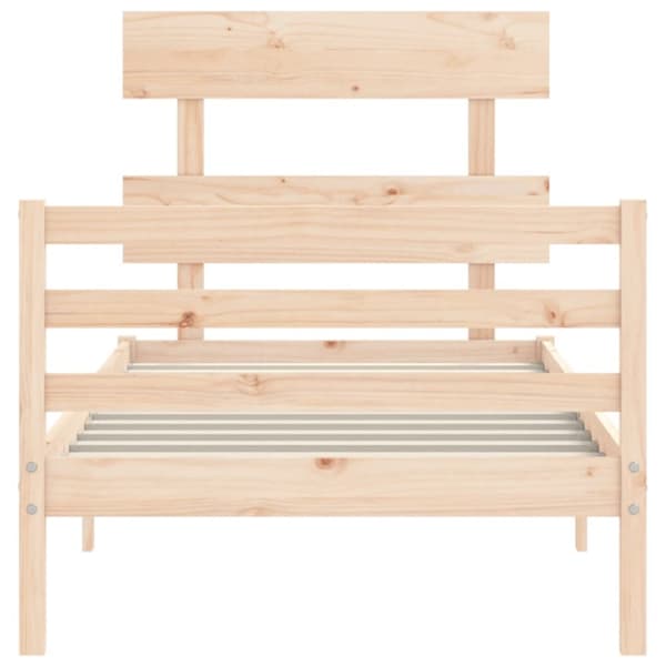 Senge & sengeramme - Living sengeramme med sengegavl 90x200 cm massivt træ