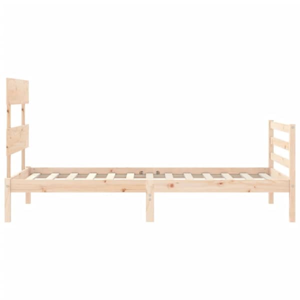 Senge & sengeramme - Living sengeramme med sengegavl 90x200 cm massivt træ
