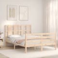 Miniatyrbillede 4 af 11: Senge & sengeramme - Living sengeramme med sengegavl 140x200 cm massivt træ hvid