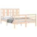 Miniatyrbillede 5 af 11: Senge & sengeramme - Living sengeramme med sengegavl 140x200 cm massivt træ hvid