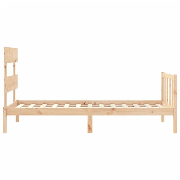 Sängar & sängramar - Living Sängram med huvudgavel 90x200 cm massivt trä
