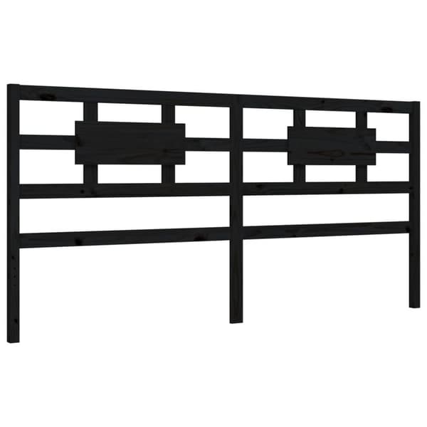 Senge & sengeramme - Living sengeramme med sengegavl 200x200 cm massivt træ sort