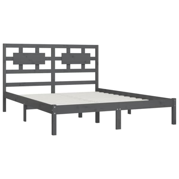Senge & sengeramme - Living sengeramme 120x200 cm massivt fyrretræ grå