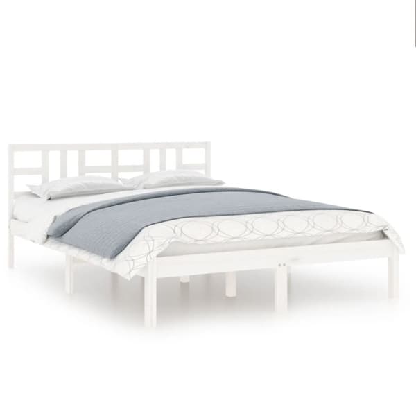 Senge & sengeramme - Living sengeramme 200x200 cm massivt træ hvid