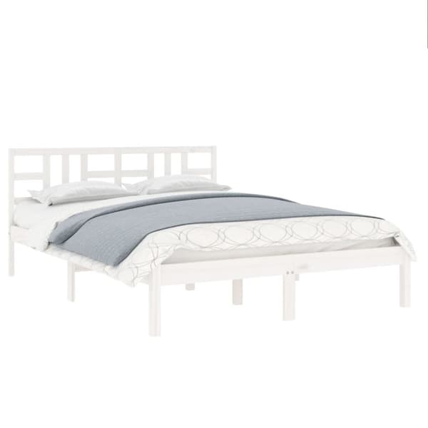 Senge & sengeramme - Living sengeramme 200x200 cm massivt træ hvid