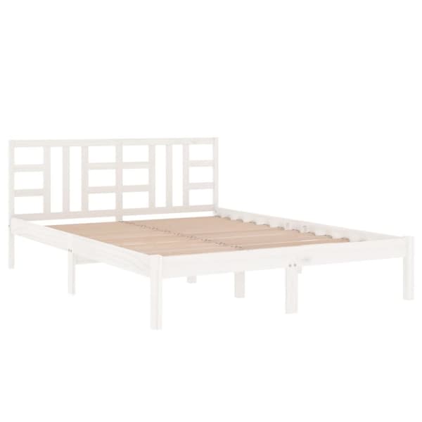 Senge & sengeramme - Living sengeramme 200x200 cm massivt træ hvid