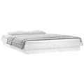 Pikkukuva 3 / 11: Sängyt & sängynrungot - Living Sängynrunko LED-valoilla valkoinen 140x190 cm täysi puu