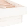 Pikkukuva 10 / 11: Sängyt & sängynrungot - Living Sängynrunko LED-valoilla valkoinen 140x190 cm täysi puu