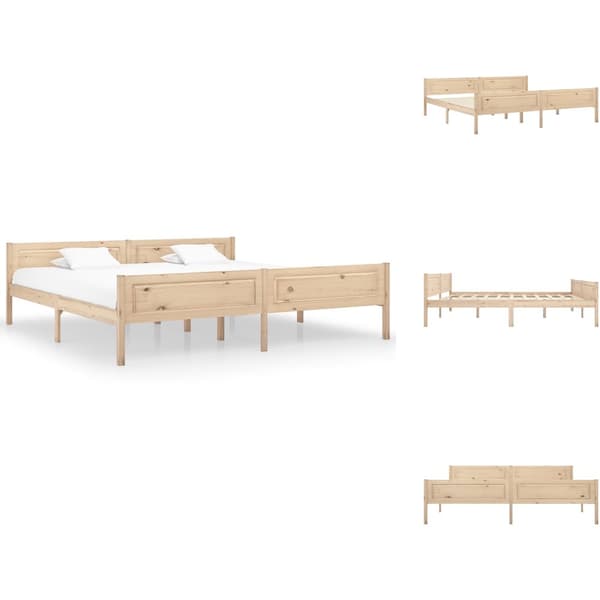 Senge & sengeramme - Living sengestel 200x200 cm massivt fyrretræ