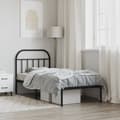 Miniatyrbillede 4 af 11: Senge & sengeramme - Living sengeramme med sengegavl 90x200 cm metal sort