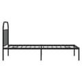 Miniatyrbillede 8 af 11: Senge & sengeramme - Living sengeramme med sengegavl 90x200 cm metal sort