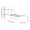 Miniatyrbillede 11 af 11: Senge & sengeramme - Living sengeramme med sengegavl 90x200 cm metal sort