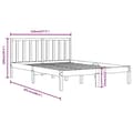 Miniatyrbillede 7 af 7: Senge & sengeramme - Living sengeramme 140x190 cm massivt fyrretræ hvid