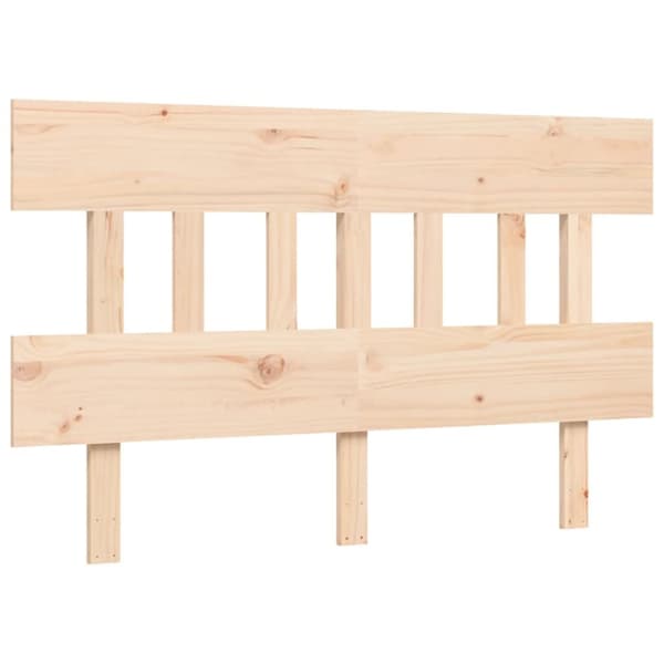 Senge & sengeramme - Living sengeramme med sengegavl 120x200 cm massivt træ hvid