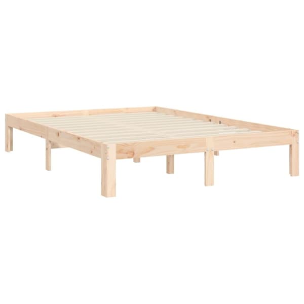 Senge & sengeramme - Living sengeramme med sengegavl 120x200 cm massivt træ hvid