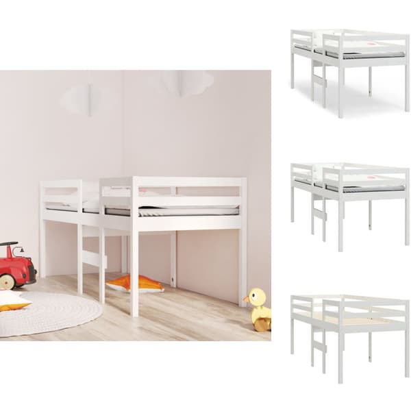 Sängyt & sängynrungot - Living Korotettu sänky valkoinen 90x190 cm täysi mänty