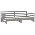 Miniatyrbillede 7 af 10: Senge & sengeramme - Living daybed med udtræk 2x(90x200) cm massivt fyrretræ grå