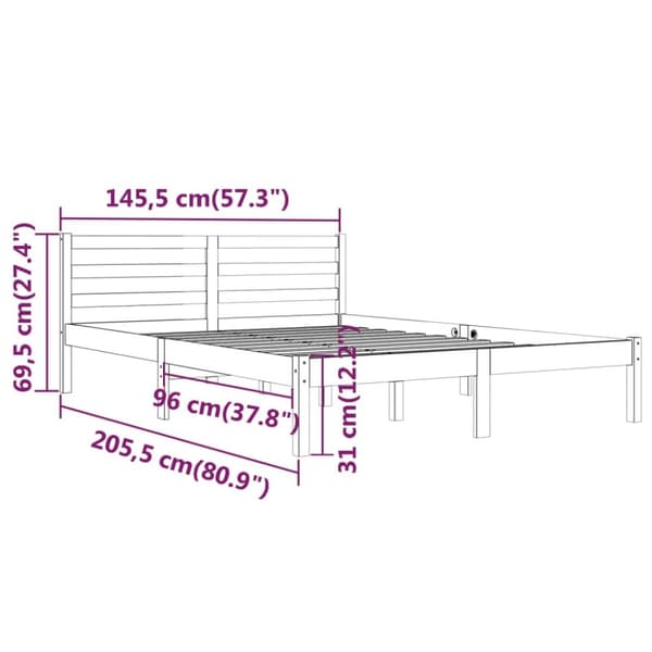 Sängar & sängramar - Living Sängram massiv furu 140x200 cm vit