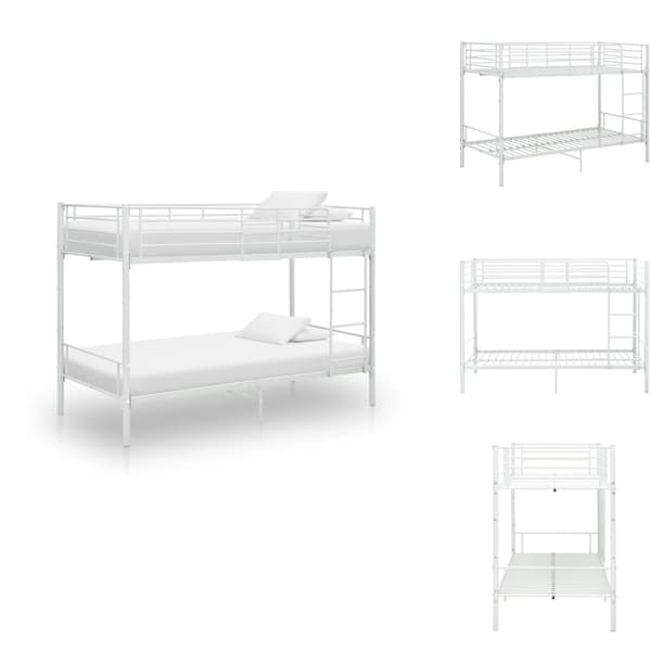 Sängar & sängramar - Living Våningssäng vit metall 90x200 cm