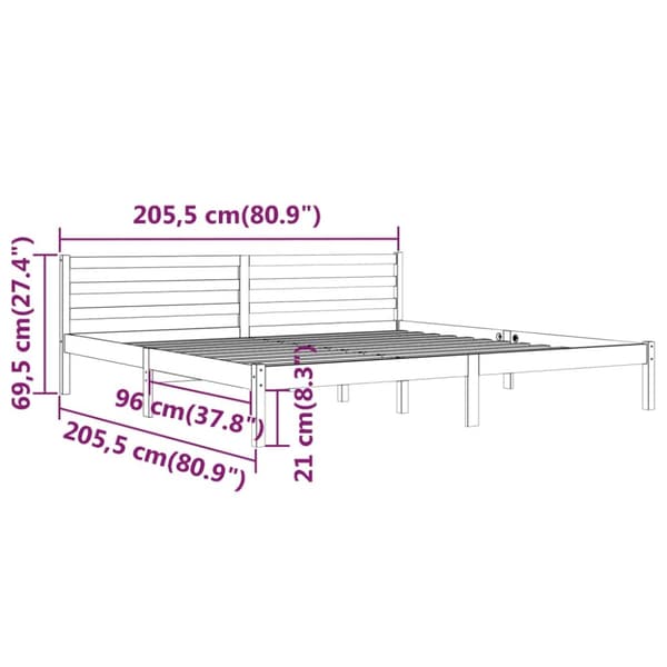 Sängyt & sängynrungot - Living Sängynrunko täysi mänty 200 x 200 cm
