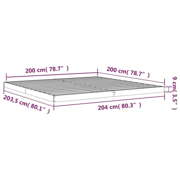 Senge & sengeramme - Living sengeramme 200x200 cm massivt fyrretræ