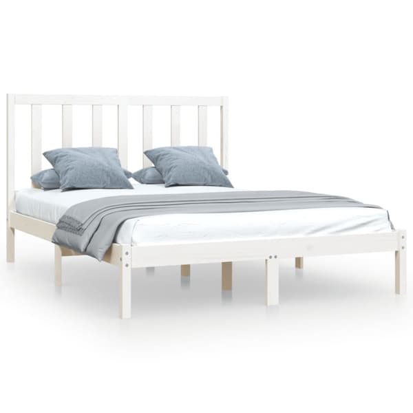 Senge & sengeramme - Living sengeramme 140x190 cm massivt fyrretræ hvid