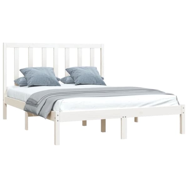Senge & sengeramme - Living sengeramme 140x190 cm massivt fyrretræ hvid