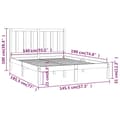 Miniatyrbillede 7 af 7: Senge & sengeramme - Living sengeramme 140x190 cm massivt fyrretræ hvid