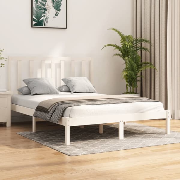 Senge & sengeramme - Living sengeramme 140x190 cm massivt fyrretræ hvid