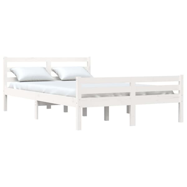 Senge & sengeramme - Living sengeramme 140x200 cm massivt træ hvid