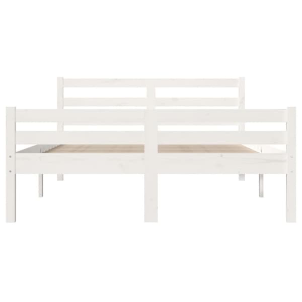 Senge & sengeramme - Living sengeramme 140x200 cm massivt træ hvid