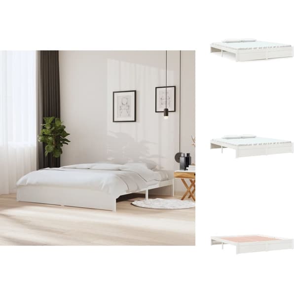 Senge & sengeramme - Living sengestel 180x200 cm Super King massivt fyrretræ hvid