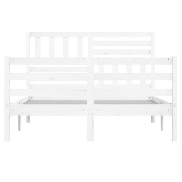 Senge & sengeramme - Living sengeramme 140x190 cm massivt træ hvid