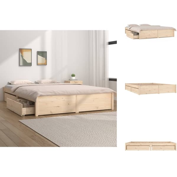 Sängyt & sängynrungot - Living Sängynrunko laatikoilla 140x190 cm
