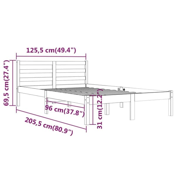 Senge & sengeramme - Living sengeramme 120x200 cm massivt fyrretræ