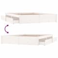 Miniatyrbillede 8 af 11: Senge & sengeramme - Living sengeramme med skuffer 200x200 cm hvid
