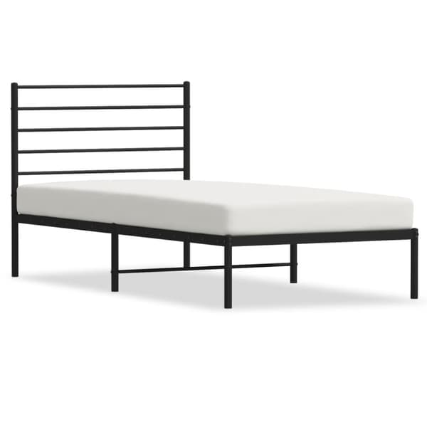 Senge & sengeramme - Living sengeramme med sengegavl 75x190 cm metal sort