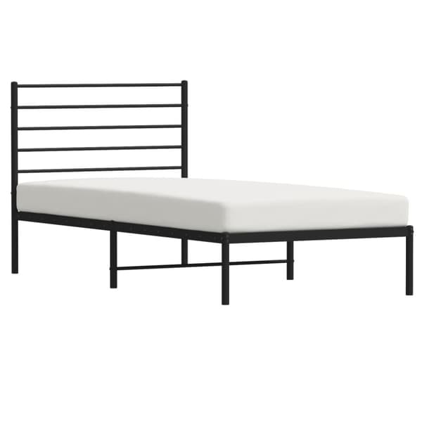 Senge & sengeramme - Living sengeramme med sengegavl 75x190 cm metal sort