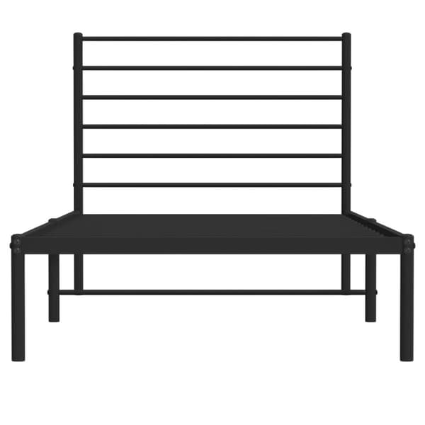 Senge & sengeramme - Living sengeramme med sengegavl 75x190 cm metal sort