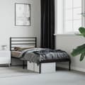 Miniatyrbillede 2 af 11: Senge & sengeramme - Living sengeramme med sengegavl 75x190 cm metal sort