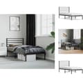 Miniatyrbillede 1 af 11: Senge & sengeramme - Living sengeramme med sengegavl 75x190 cm metal sort