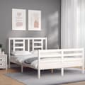 Miniatyrbillede 4 af 11: Senge & sengeramme - Living sengeramme med sengegavl Small Double massivt træ hvid