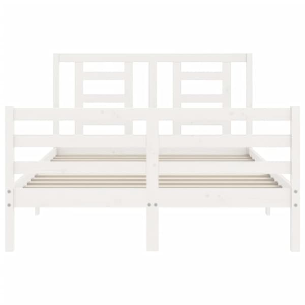 Senge & sengeramme - Living sengeramme med sengegavl Small Double massivt træ hvid