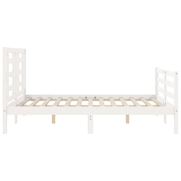 Senge & sengeramme - Living sengeramme med sengegavl Small Double massivt træ hvid