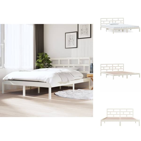 Sängar & sängramar - Living Sängram vit massiv furu 140x190 cm