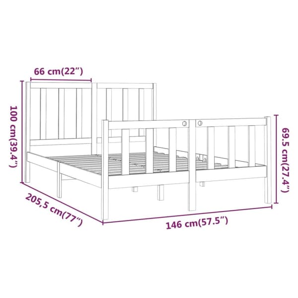 Senge & sengeramme - Living sengeramme 140x200 cm massivt fyrretræ